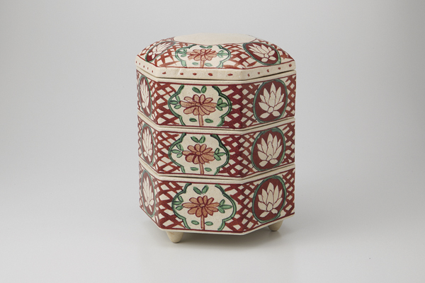 手描花紋 三段重