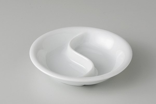 シノワホワイト(強化) 仕切薬味皿