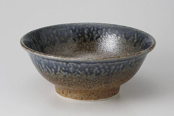 藍流し 7.0高台丼