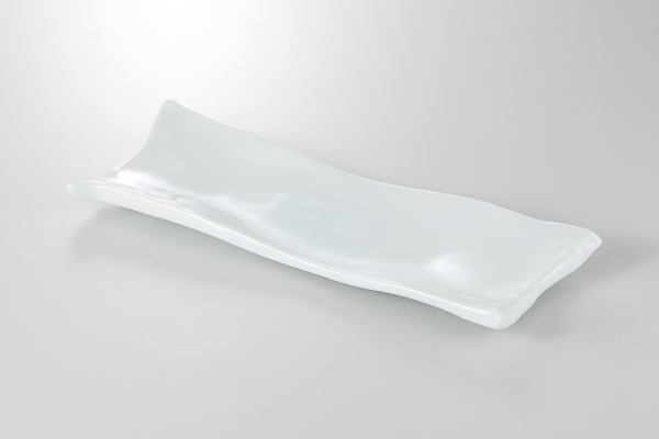 青白瓷 削ぎ長皿