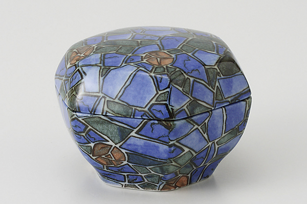 ステンドグラス 六角蓋付珍味