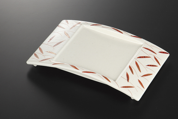 錦芦絵 弓型前菜皿