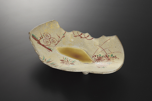 琥珀四君子 ちぎり盛皿