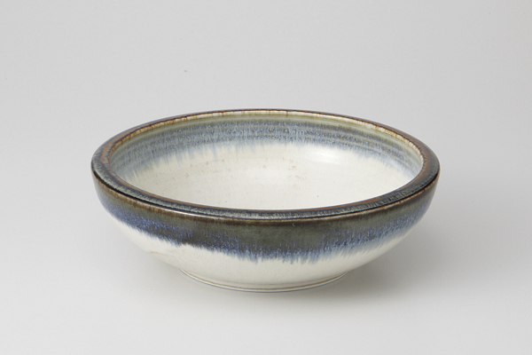 白釉錆流し 6.5渕厚ボール