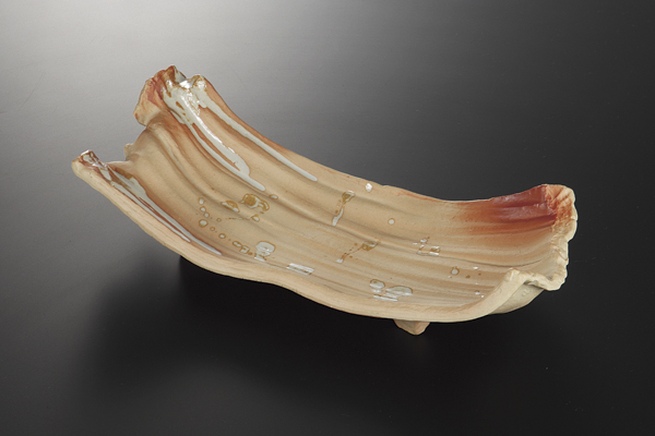 焼き〆 ちぎり尺二寸皿