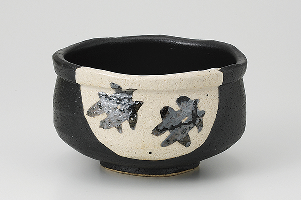 黒オリベ 抹茶碗