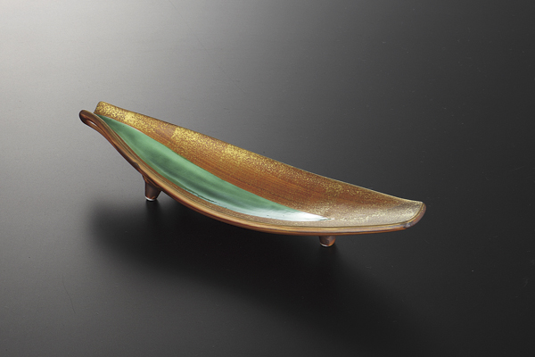 金彩交趾 付出皿