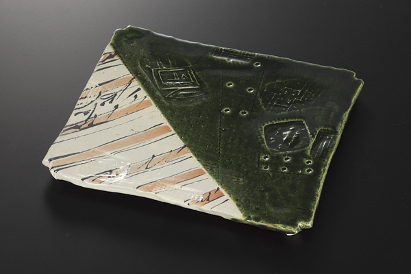 幾可紋オリベ 板皿