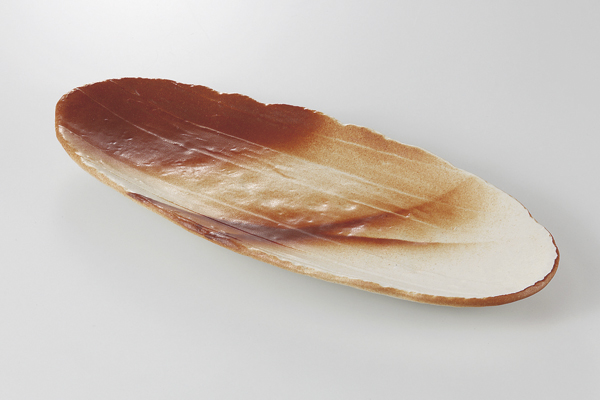 火だすき 削り楕円皿