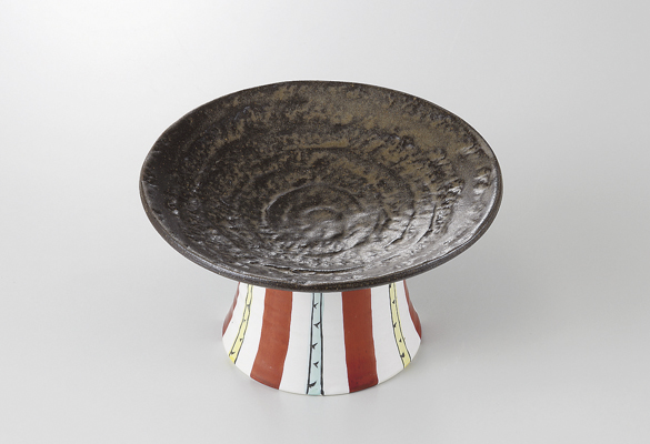 いろどり十草 高台皿(小)