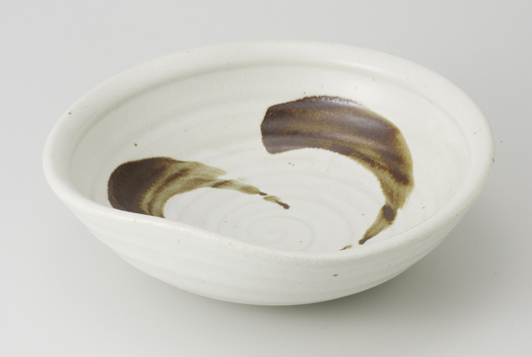 白唐津刷毛目 9寸平鉢