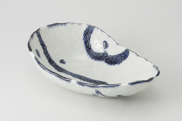 【廃番】呉須荒刷毛 岩雫盛鉢