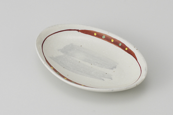錦ぼたん 楕円小皿