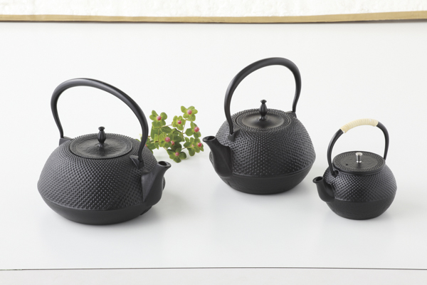 鉄瓶 平形アラレIH対応