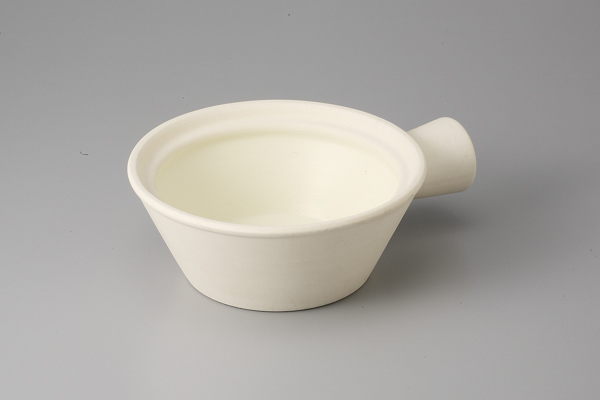 【廃番】白釉 片手鍋(小)