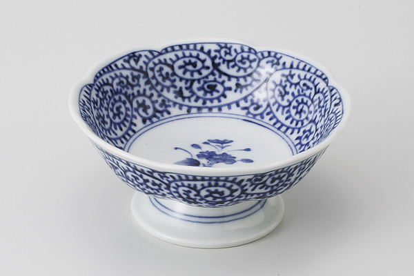 古染タコ唐草 デザート鉢