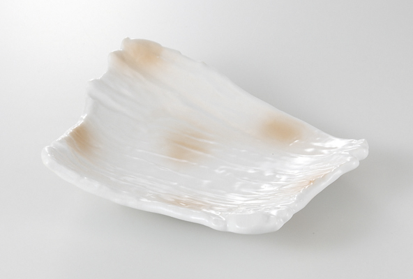 桃色志野 削ぎ前菜皿