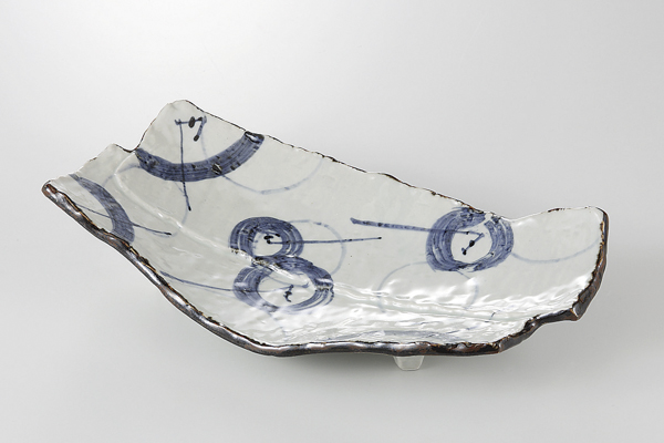 青騒 合せ焼物皿