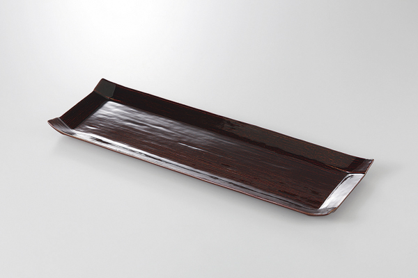 あめ釉 こより長皿