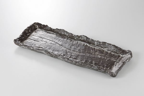 炭化白化粧 長皿