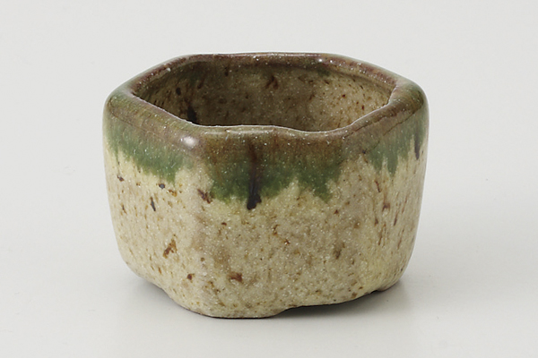 緑釉流し 六角豆珍味