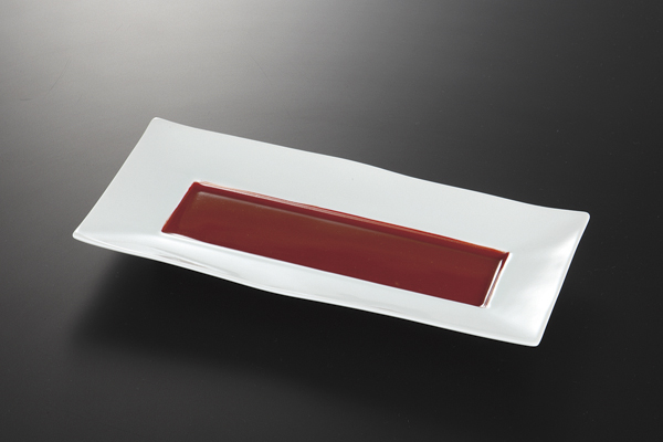 鮭赤 長角皿