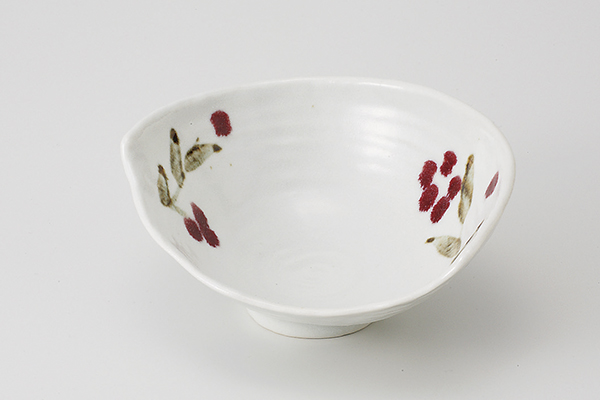 紅雪花 片切変型向付