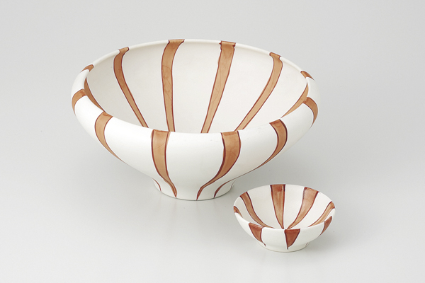 赤絵十草 多用鉢