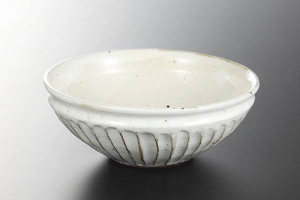 粉引削ぎ目 天目型小鉢