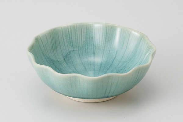 レイクブルー 花型小付