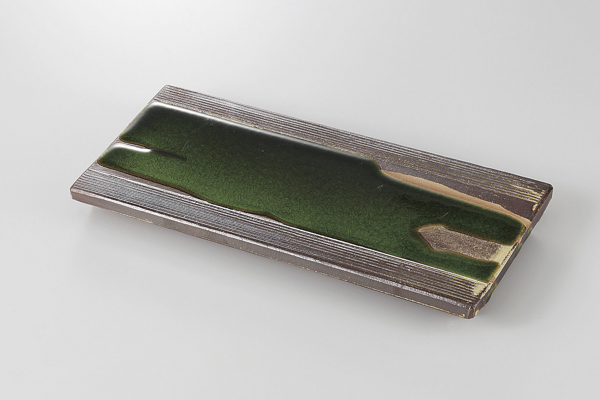 蛍光緑釉 高浜焼物皿