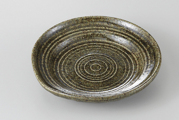 緑唐津 片口三ッ足皿