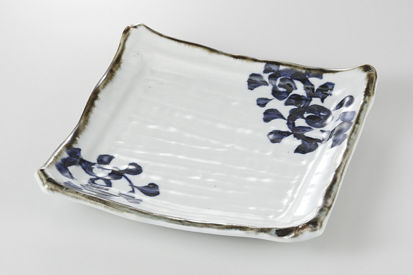 たこ唐草 正角盛皿