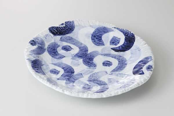 藍彩 ちぎり8.0皿