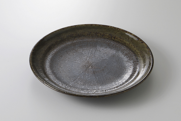 灰吹すり目紋 8.5皿