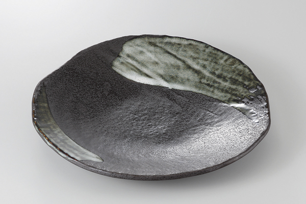 うのふ刷毛目 9.0変形皿