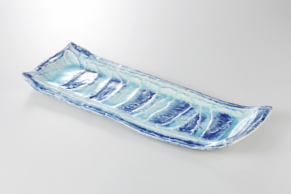 トルコ清流 しのぎ長皿