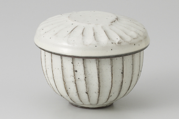 粉引削ぎ目 小むし碗