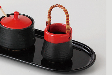 【廃番】黒唐津赤ぼうし ようじ立