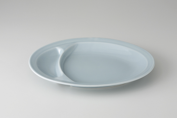 【廃番】青磁 9″ギョウザ皿