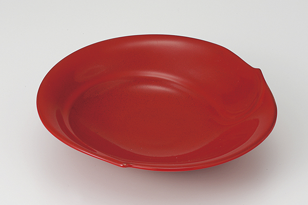 赤釉 丸浅鉢(大)