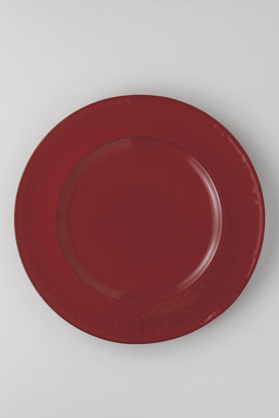 鎌倉彫レッド 12吋プレート