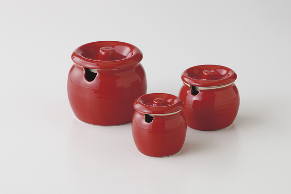 赤釉 1合たれ壷