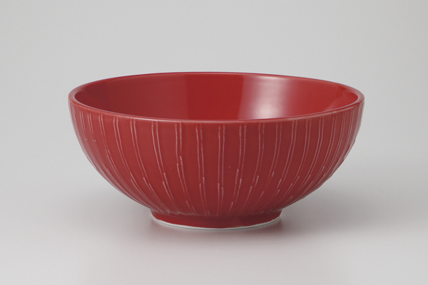 【廃番】赤釉一珍十草 6.5ボール