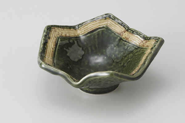 黄瀬戸帯 なぶり五角小鉢