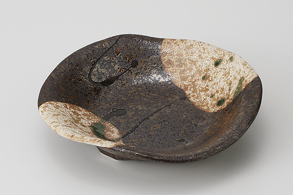 かいらぎ流し 三ッ足6寸皿