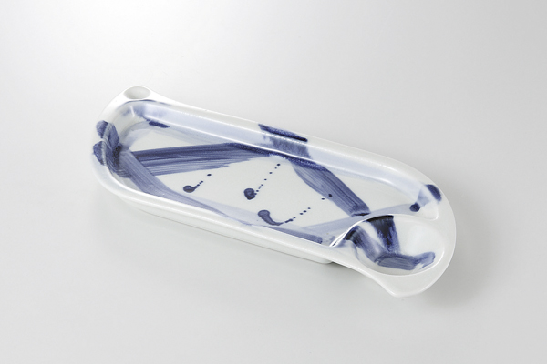 紺とじめ 豆型仕切皿