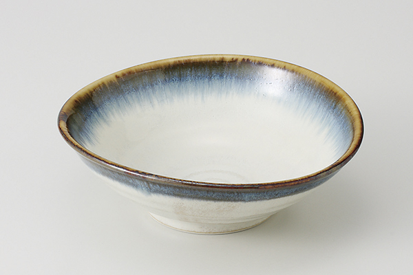 均窯錆流し たわみ6寸鉢