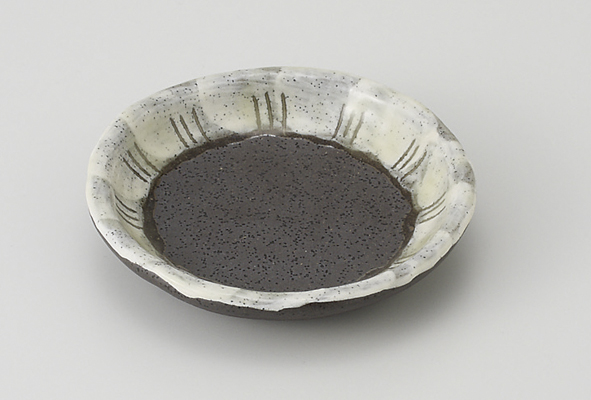 粉引たたき なぶり小皿