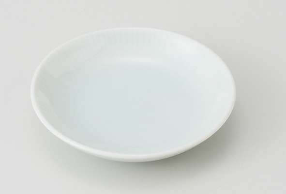 青白磁十草 小皿